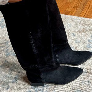 Freda Salvador Page Tall Boots - Black Suede